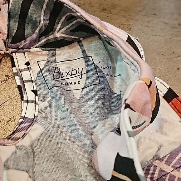 Floral maxi dress size L 12/14 NWT Bixby Nomad - Picture 7 of 13